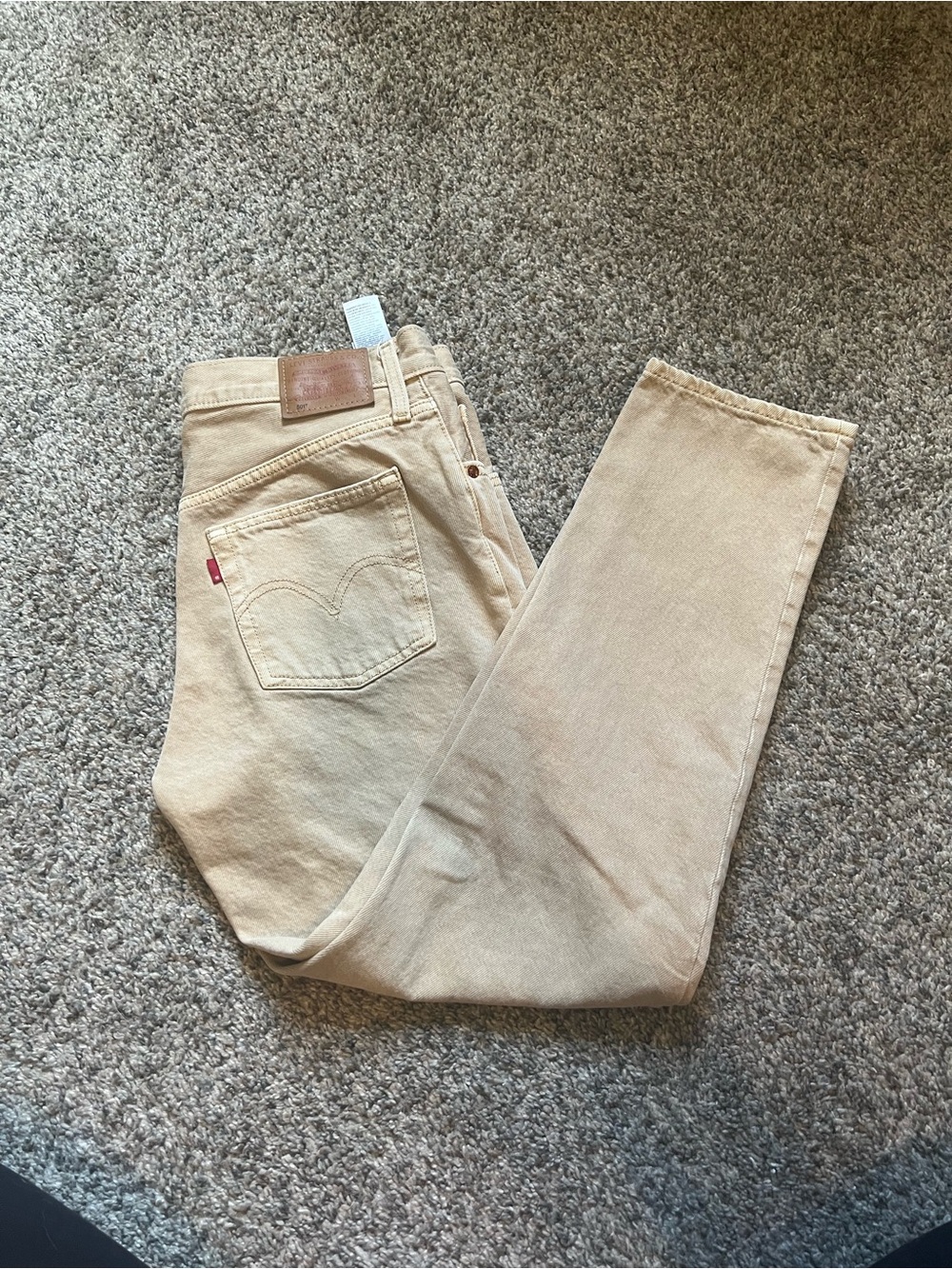 Levi's Beige Straight-Leg Jeans